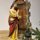 Jesus batendo em porta 30cm com Led