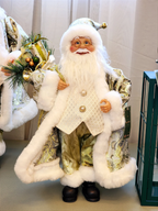 Papai Noel verde e Dourado 45cm
