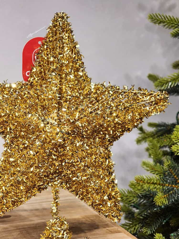 Ponteira estrela dourada 25cm