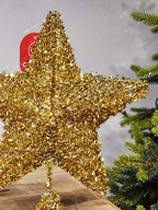 Ponteira estrela dourada 25cm