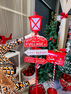 Placa com lanterna decorativa com led