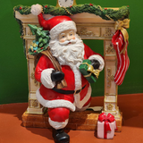 Papai Noel na lareira 22cm