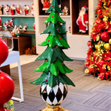 Árvore em resina com bola na base 43cm