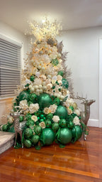 Árvore Elegance Verde & Neve Dourada 2,00m