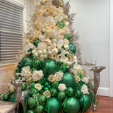 Árvore Elegance Verde & Neve Dourada 2,00m