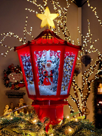 Ponteira para Árvore com globo de neve com movimentos do balão luz e som.