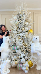 Árvore Polar Majestic Dourada & Perolada 1,80m