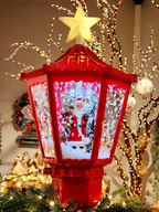 Ponteira para Árvore com globo de neve com movimentos do balão luz e som.