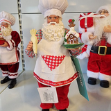 Papai Noel colecionável cozinheiro 28cm