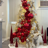 Árvore Polar Luxo Dourado & Rubi 1,50m