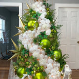 Árvore Esmeralda Luxo & Neve Dourada 1,50m